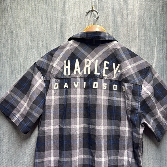 Harley-Davidson plaid button up shirt size medium - Picture 7 of 8